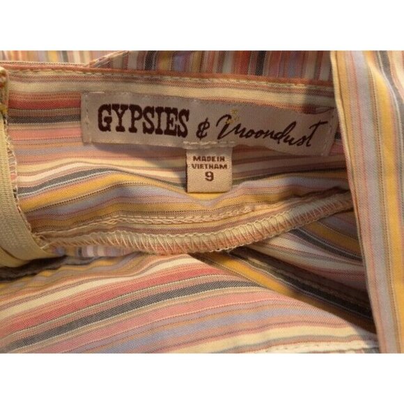 Gypsies & Moondust Juniors Dress Size 9 Pink Striped Sleevless Halter Dress - Picture 9 of 9